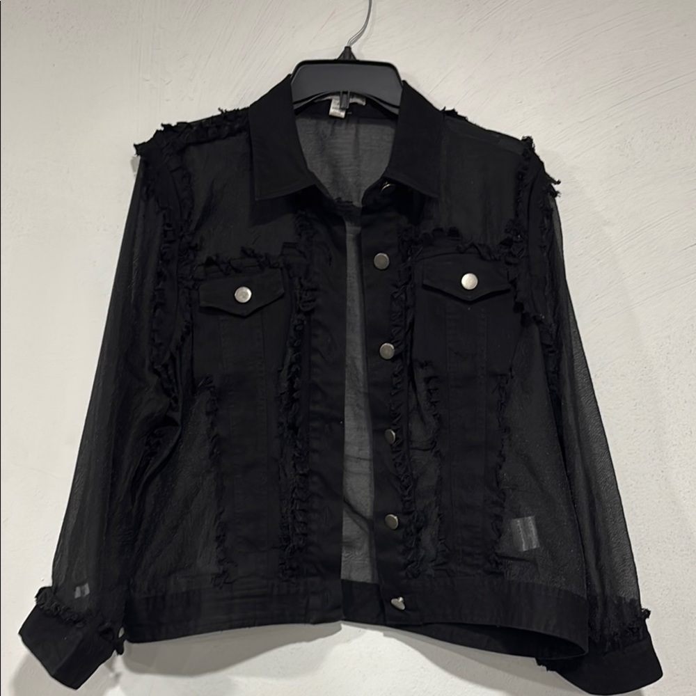 Black Sheer Women's Jacket